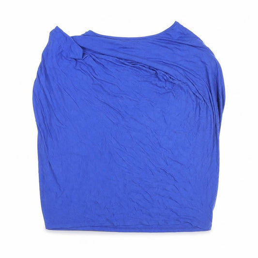 Gallery Women's Blue Sleeveless Jersey T-Shirt Size M