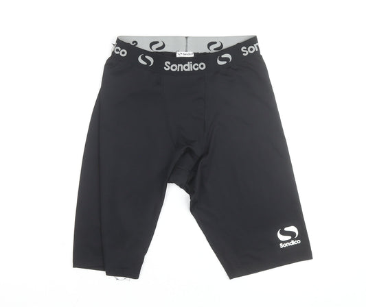Sondico Men's Black Compression Shorts L Slim Fit Moisture Wicking