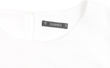 Dunnes Women’s Black White Colourblock Sleeveless Blouse Size 14