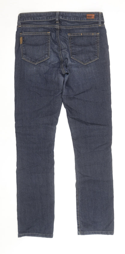 Paige Women's Blue Skyline Straight Jeans Size 30 Regular Fit