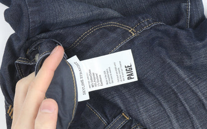 Paige Women's Blue Skyline Straight Jeans Size 30 Regular Fit