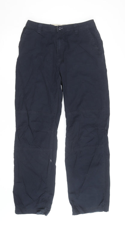 St. Bernard Men's Navy Cargo Cotton Trousers Size 32W 34L