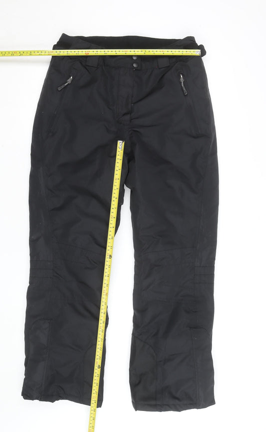 Crivit Pro Men's Black L Snow Pants Waterproof Insulated Winter Trousers