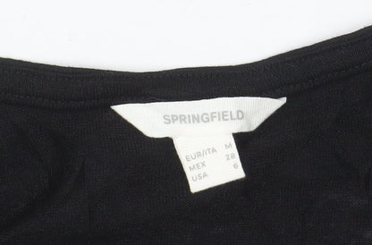 Springfield Womens Black Long Sleeve Viscose Blouse Size 10