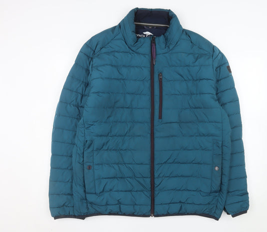 Fynch Hatton Men’s Blue 3XL Puffer Jacket with Zip Pockets