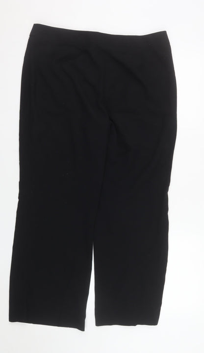 Marks and Spencer Women's Black Size 14 Short Stretch Trousers