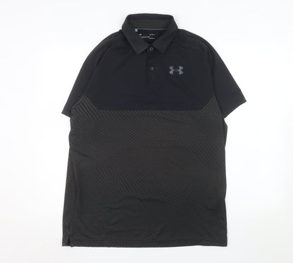 Under Armour Men's Black HeatGear Loose Fit Polo Shirt Size L