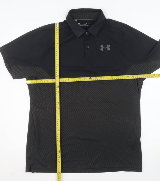 Under Armour Men's Black HeatGear Loose Fit Polo Shirt Size L