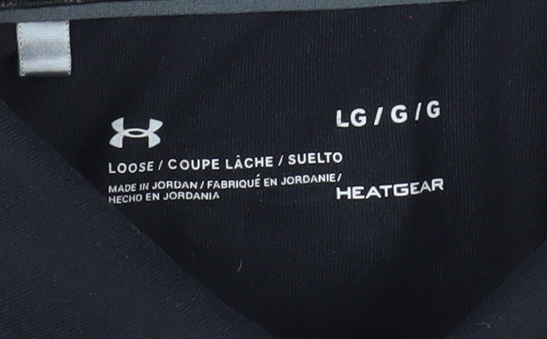 Under Armour Men's Black HeatGear Loose Fit Polo Shirt Size L