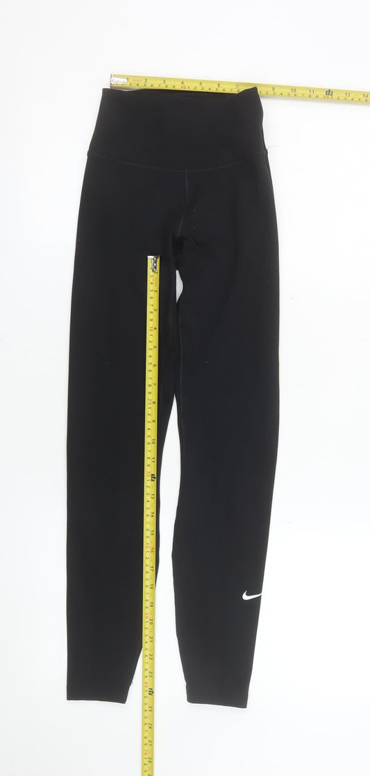 Nike Womens Black XS Dri-FIT Leggings Slim Fit Athleisure Activewear