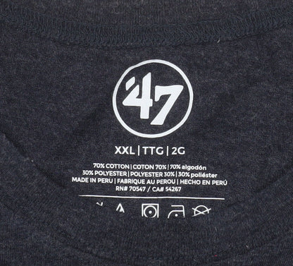 47 Brand Men's Navy Blue 2XL Patriotic Graphic Crew Neck T-Shirt