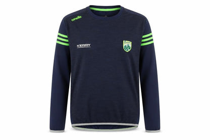 O'Neills Boys Blue Kerry GAA Long Sleeve Pullover Training Top Age 13