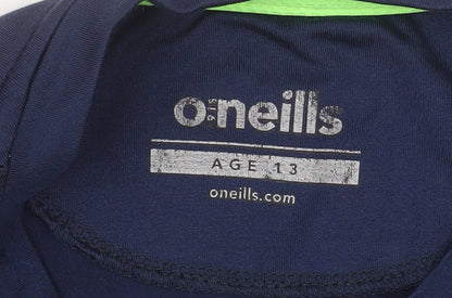 O'Neills Boys Blue Kerry GAA Long Sleeve Pullover Training Top Age 13