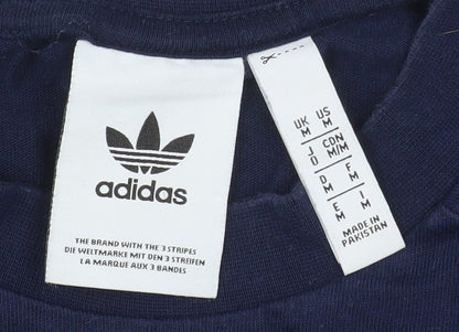 adidas Men's Blue Long Sleeve Crew Neck Casual Top Size M
