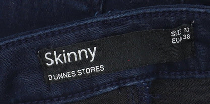 Dunnes Stores Women’s Blue Skinny Jeans Size 10 Mid Rise Stretch Denim