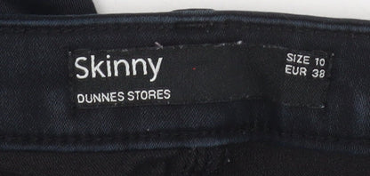 Dunnes Stores Women’s Black Skinny Jeans Size 10 Slim Fit Stretch Denim