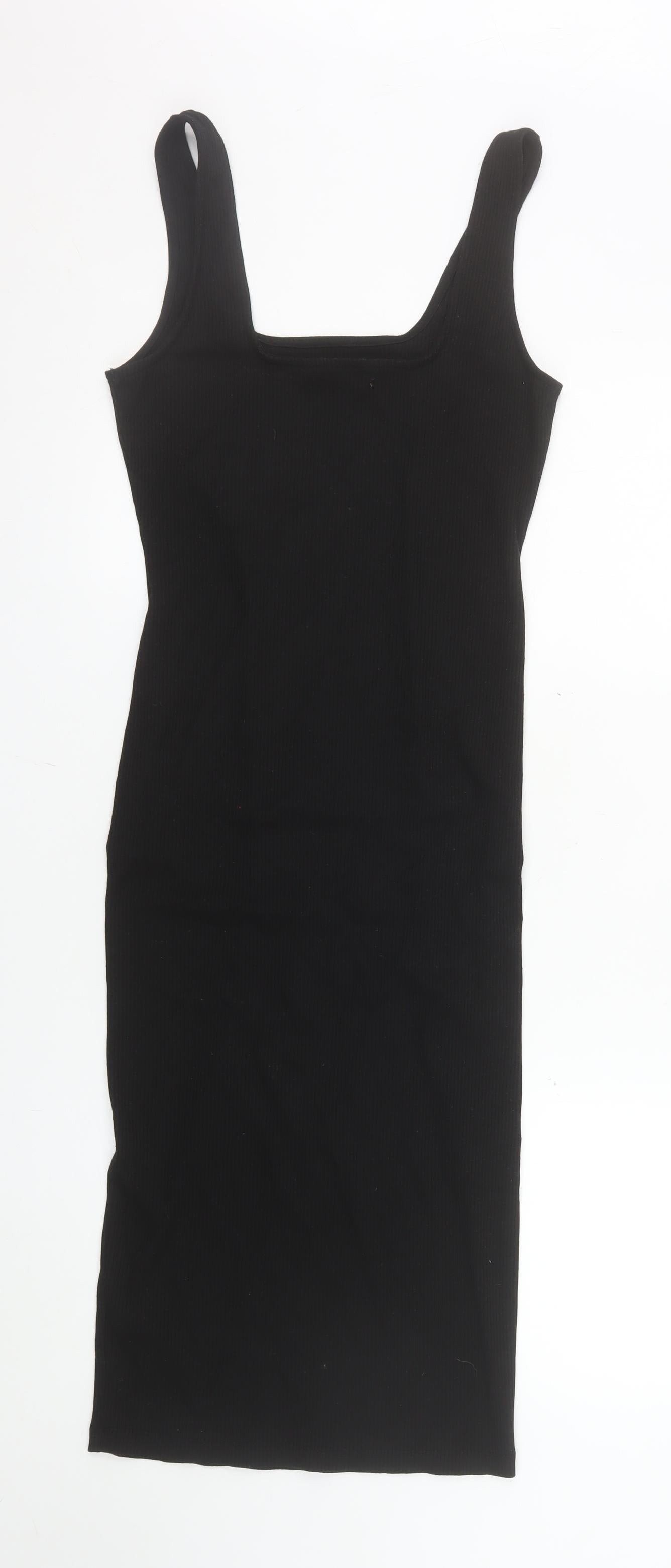 F&F Women Black Size 10 Bodycon Midi Sleeveless Dress