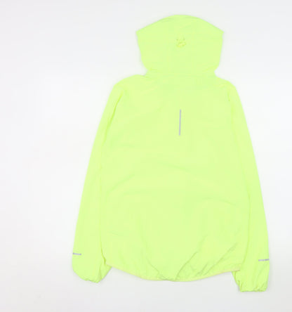 Atmosphere Women’s Yellow Hooded Windbreaker Jacket Size 10