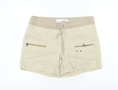 Sonoma Women Beige Cargo Shorts Size 12 Cotton Blend Drawstring Waist
