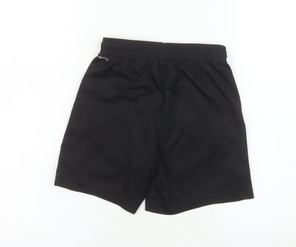 Puma Boys Black Orange Athletic Sports Shorts 9-10 Years