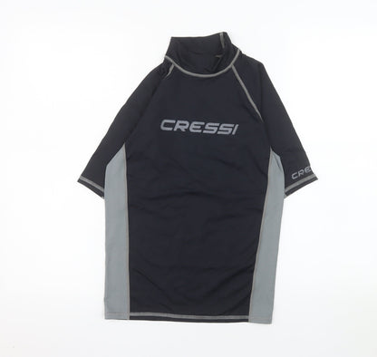 Cressi Men's Black & Grey XS Rash Guard UV 50+ Swim Top