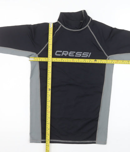 Cressi Men's Black & Grey XS Rash Guard UV 50+ Swim Top