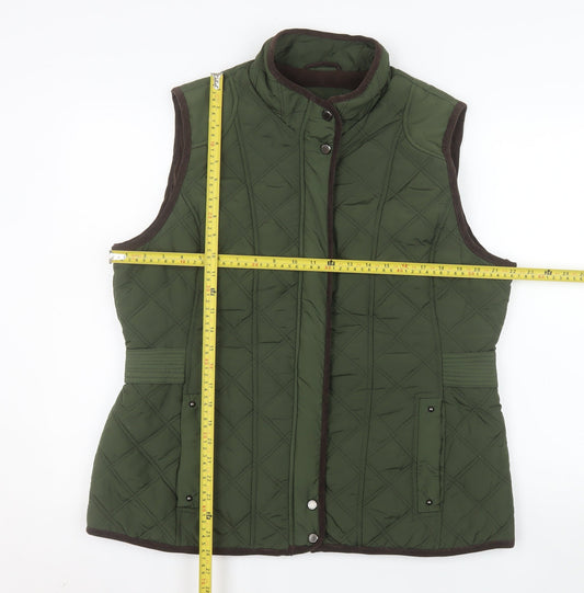 Weatherproof Men’s Green Quilted Waistcoat XL Padded Outdoor Gilet