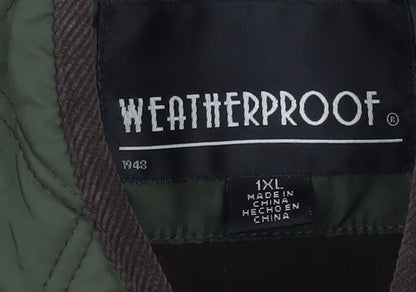 Weatherproof Men’s Green Quilted Waistcoat XL Padded Outdoor Gilet