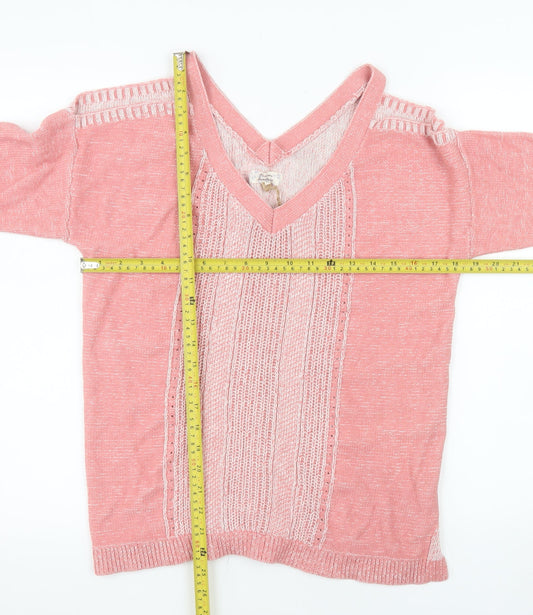Matalan Women’s Pink V-Neck Knit Jumper Size 12