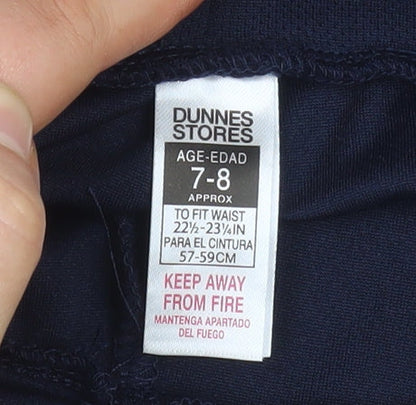 Dunnes Stores Boys Navy Blue 7-8 Years Athletic Shorts with Drawstring
