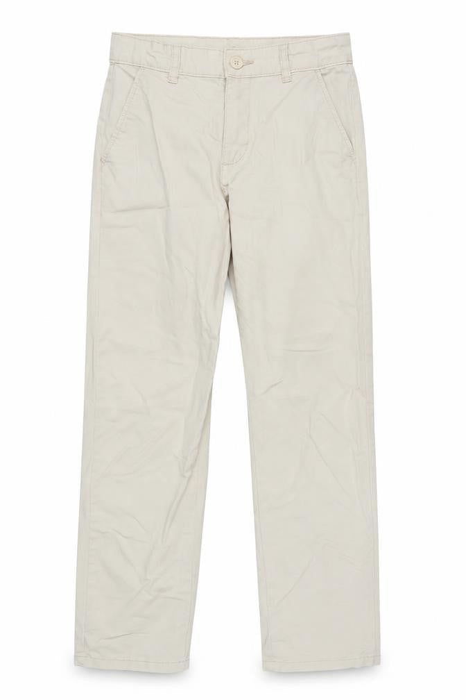 Dunnes Stores Boys Beige Chino Trousers 10-11 Years Cotton Blend