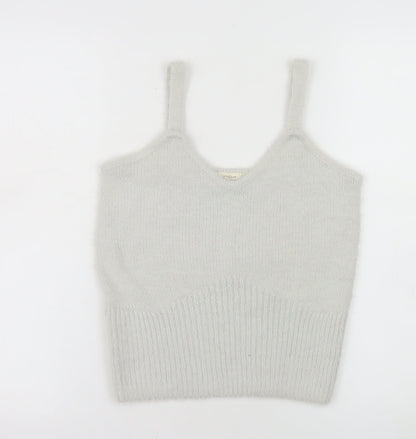 Nicole Miller Women's Grey Knit Camisole Tank Top Size S