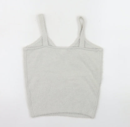 Nicole Miller Women's Grey Knit Camisole Tank Top Size S