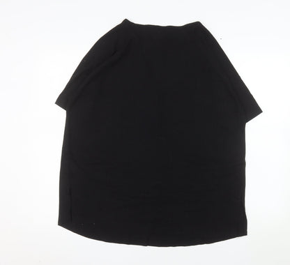ASOS Women’s Black Cotton V-Neck Short Sleeve Tall Blouse UK 10