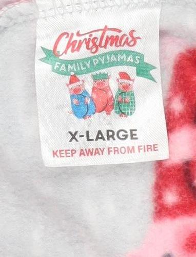 Christmas Family Pyjamas Women's Grey XL Fleece Long Sleeve Winter Set