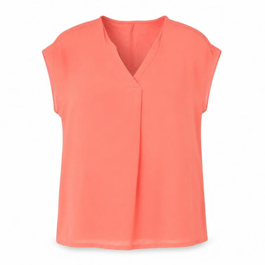 Bonita Women's Pink V-Neck Sleeveless Blouse Top Size XL