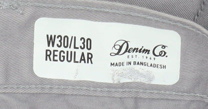 Denim Co Women’s Grey Straight Jeans Size 12 Regular Fit