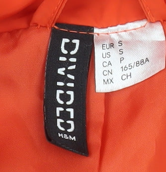 H&M Women’s Orange Cropped Puffer Jacket Size S