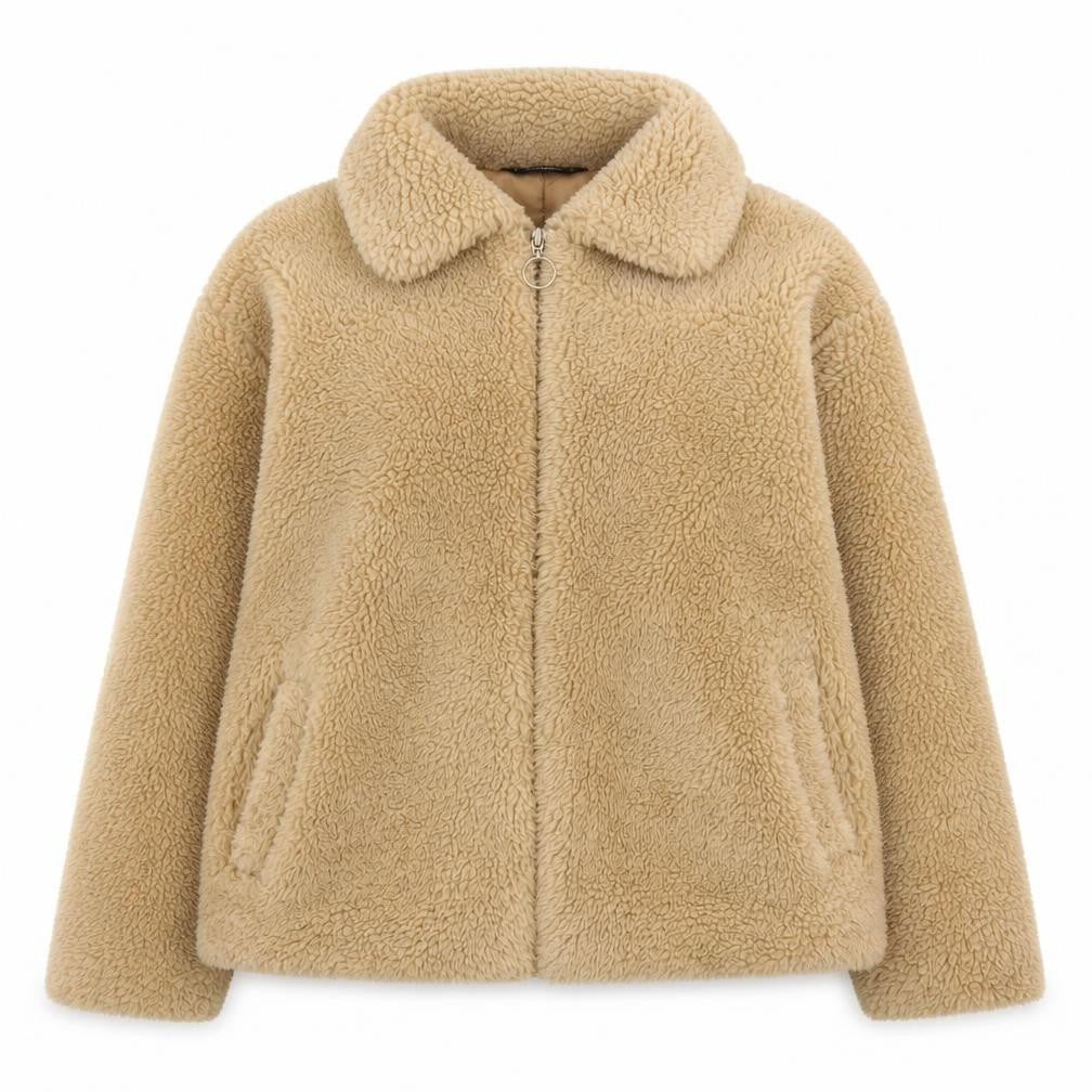 Dunnes Women’s Beige Full Zip Fleece Jacket Size 14