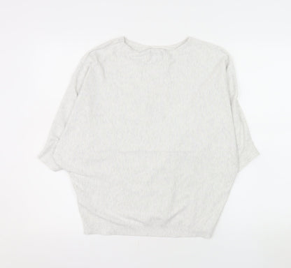 Phase Eight Women Grey L Poncho Shrug Lightweight Viscose Knit