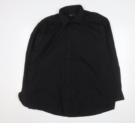 Cedarwood State Men's Black 17.5in Long Sleeve Button-Up Shirt