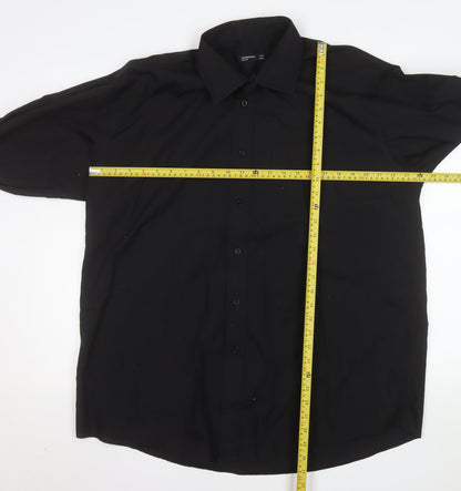 Cedarwood State Men's Black 17.5in Long Sleeve Button-Up Shirt