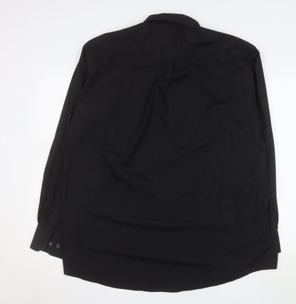 Cedarwood State Men's Black 17.5in Long Sleeve Button-Up Shirt