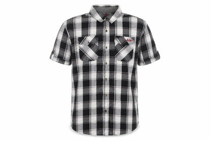 Lee Cooper Men's Black Check Short Sleeve Button-Up Shirt XL
