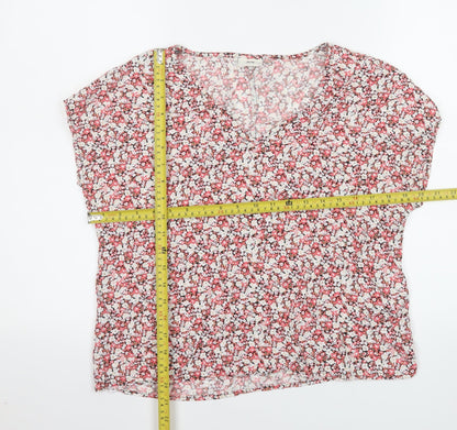 JDY Womens Floral Multicoloured Viscose Blouse Size 14