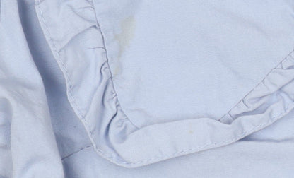 Miss Selfridge Women Blue Ruffle Collar Cotton Blouse Size 6