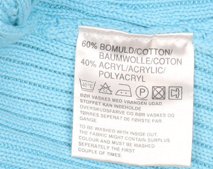 Signature Experience Women's Blue Open Knit Cardigan M