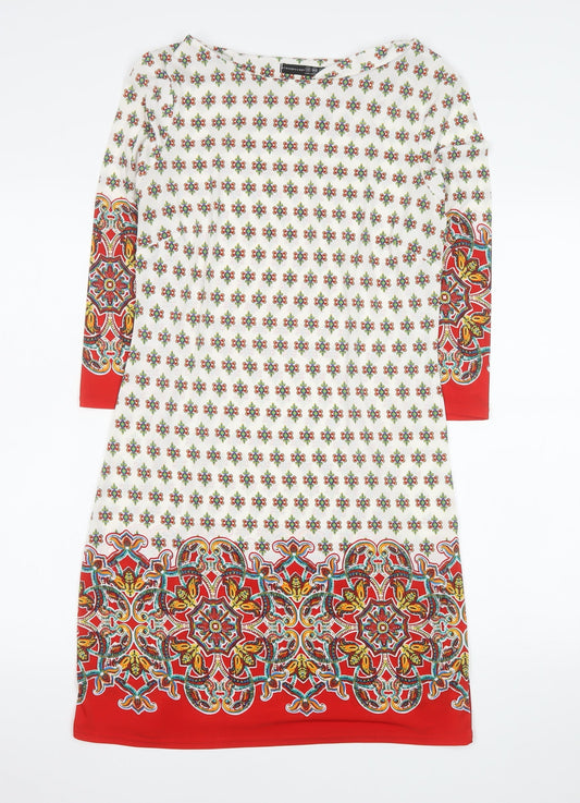 Atmosphere Women’s Multicoloured Geometric Shift Dress Size 12