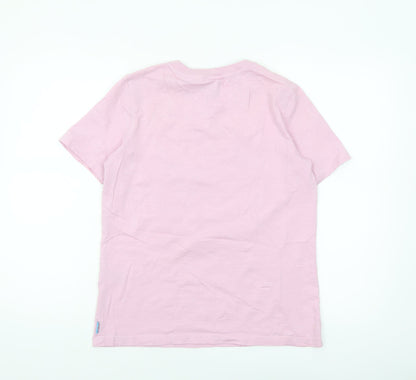 Superdry Women's Pink Graphic Cotton T-Shirt Size 8