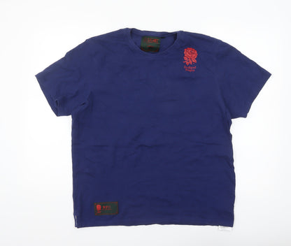 Fanatics England Rugby Men's Blue Cotton T-Shirt Size L